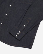 The Wrangler Mens Blue Bell 2 Pocket Shirt in Rinse