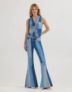 Patchwork Jeans in Patchwork Blue