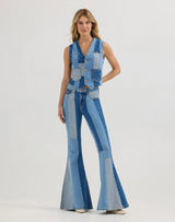 Patchwork Jeans in Patchwork Blue