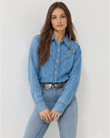 Moxie Western Shirt in Blue