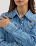 Moxie Western Shirt in Blue