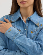 Moxie Western Shirt in Blue