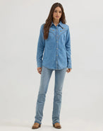 Moxie Western Shirt in Blue