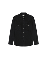 The Wrangler Mens Western Shirt in Rinse Black