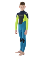 The Rip Curl Boys Omega 4/3mm Back Zip Wetsuit (2022) in Navy