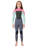 The Rip Curl Dawn Patrol 3/2mm Back Zip Wetsuit (2022) in Pink