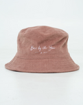 Cord Bucket Hat in Hazy Pink