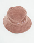 Cord Bucket Hat in Hazy Pink