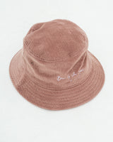 Cord Bucket Hat in Hazy Pink