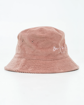 Cord Bucket Hat in Hazy Pink