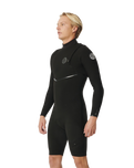 The Rip Curl Mens E-Bomb Zip Free 2mm Spring Wetsuit in Black