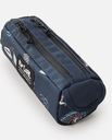 The Rip Curl 2 Compartment Pencil Case in Blue & Orange