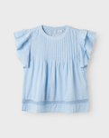 The Name It Girls Girls Faride Top in Chambray Blue