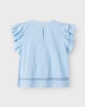 The Name It Girls Girls Faride Top in Chambray Blue