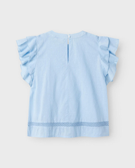 The Name It Girls Girls Faride Top in Chambray Blue