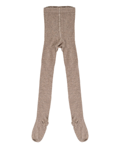 Girls Rib Knit Tights (2 Pack) in Pure Cashmere Melange