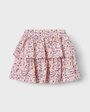 The Name It Girls Girls Vinaya Skirt in White Alyssum Flower