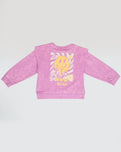 Girls Flashed Sweatshirt in Pastel Lavender