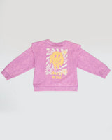 Girls Flashed Sweatshirt in Pastel Lavender