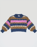 Girls Nunna Short Knit Jumper in Wild Wind Blue