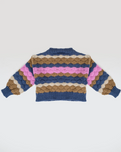 Girls Nunna Short Knit Jumper in Wild Wind Blue