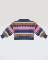 Girls Nunna Short Knit Jumper in Wild Wind Blue