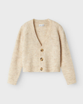 Girls Holly Boxy Short Knit Cardigan in Pure Cashmere