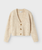 Girls Holly Boxy Short Knit Cardigan in Pure Cashmere