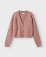 Girls Holly Boxy Short Knit Cardigan in Deauville Mauve