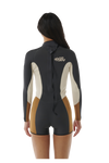 The Rip Curl Womens Dawn Patrol Back Zip 2mm Spring Wetsuit in Light Brown