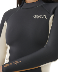 The Rip Curl Womens Dawn Patrol Back Zip 2mm Spring Wetsuit in Light Brown