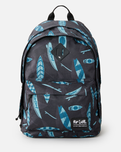 The Rip Curl Double Dome 24L BTS Backpack in Black & Blue