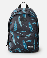 The Rip Curl Double Dome 24L BTS Backpack in Black & Blue