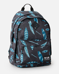 The Rip Curl Double Dome 24L BTS Backpack in Black & Blue