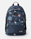 The Rip Curl Double Dome Backpack in Blue & Orange