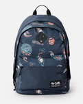 The Rip Curl Double Dome Backpack in Blue & Orange