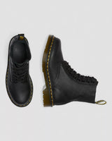 The Dr Martens Womens 1460P Virginia Boots in Black