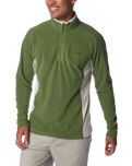 The Columbia Mens Klamath Range II Half Zip Fleece Sweatshirt in Canteen & Dark Stone