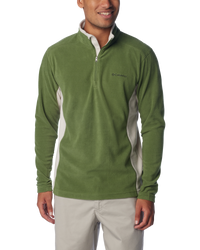 The Columbia Mens Klamath Range II Half Zip Fleece Sweatshirt in Canteen & Dark Stone