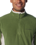 The Columbia Mens Klamath Range II Half Zip Fleece Sweatshirt in Canteen & Dark Stone