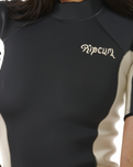 The Rip Curl Womens Dawn Patrol Back Zip 2mm Shorty Wetsuit in Light Brown