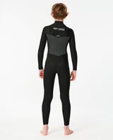 The Rip Curl Boys Dawn Patrol 5/3mm Chest Zip Wetsuit in Black