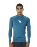 The Rip Curl Waves UPF Performance Rash Vest in Deep Ocean