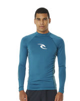 The Rip Curl Waves UPF Performance Rash Vest in Deep Ocean