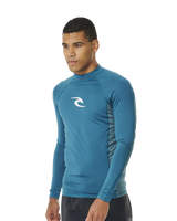 The Rip Curl Waves UPF Performance Rash Vest in Deep Ocean