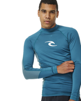 The Rip Curl Waves UPF Performance Rash Vest in Deep Ocean