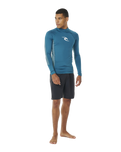 The Rip Curl Waves UPF Performance Rash Vest in Deep Ocean