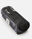 The Rip Curl 2 Compartment Pencil Case in Black & Grey