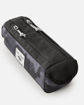 The Rip Curl 2 Compartment Pencil Case in Black & Grey