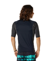 The Rip Curl Waves UPF Performance Rash Vest in Black